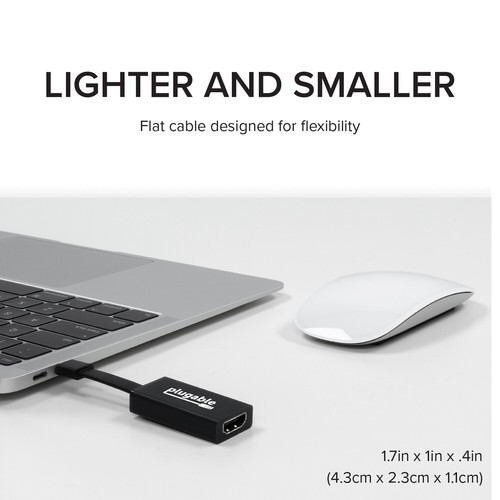 Plugable USB C to HDMI Adapter 4K 30Hz, Thunderbolt 3 to HDMI Adapter - Picture 4 of 5