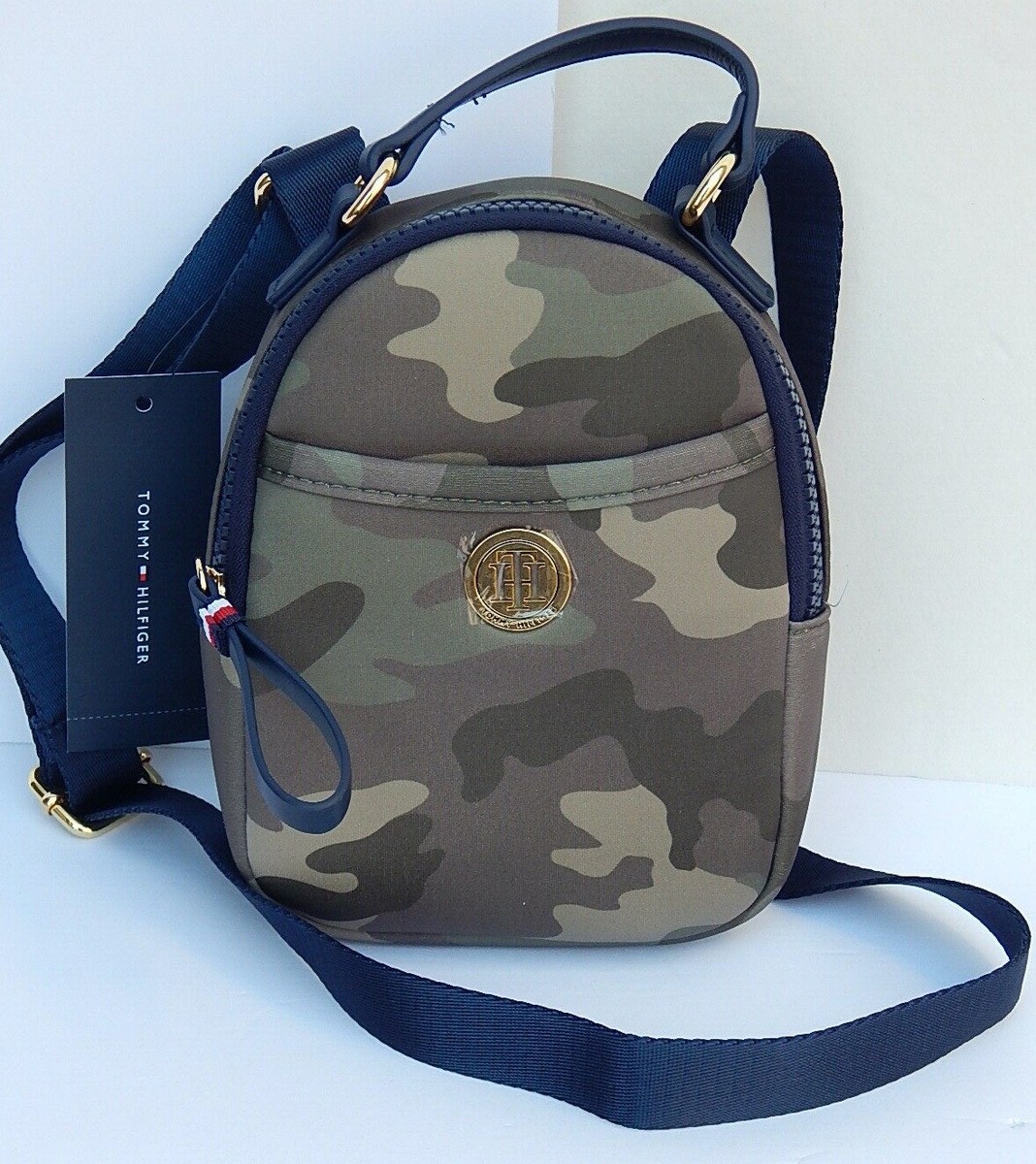 TOMMY HILFIGER X BODY LOGO CROSSBODY SHOULDER BAG UNISEX CAMOUFLA NEW  AUTHENTIC