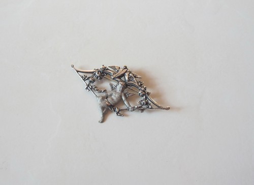 Brosche Engel Putto Silber 925 silver brooch angel - Picture 2 of 9