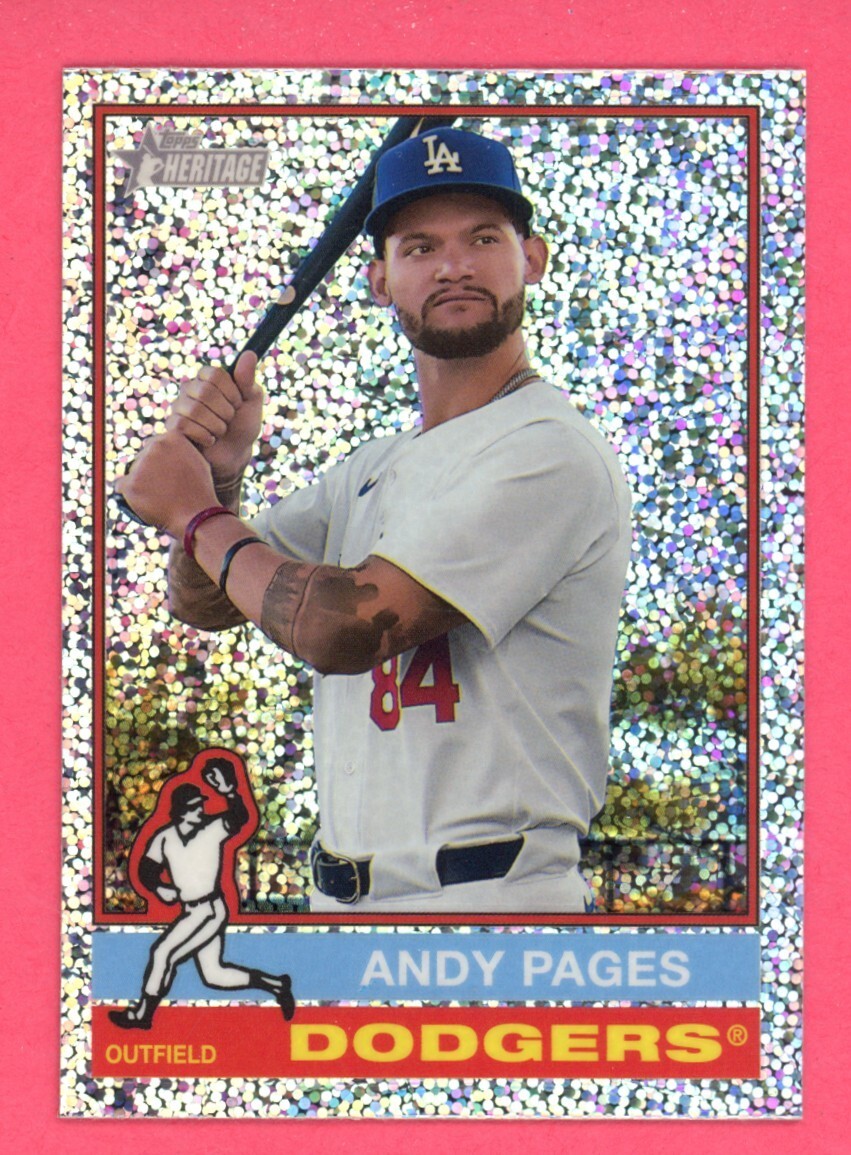 2025 TOPPS HERITAGE CHROME SILVER SPARKLE ANDY PAGES #379 DODGERS