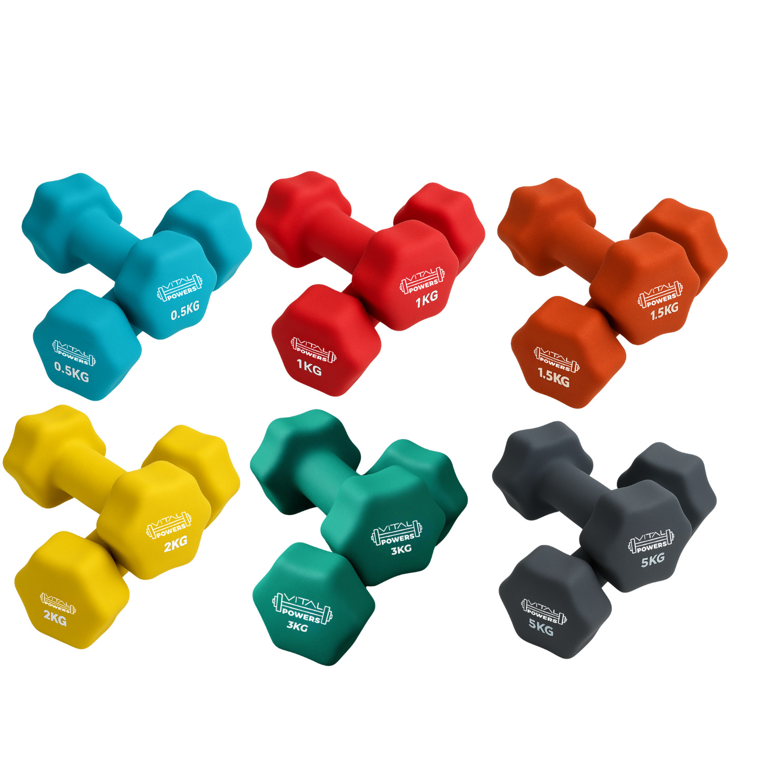 Kurzhanteln Neopren Fitness Gusseisen Hanteln Gewichte 0,5-5kg Anti-Rutsch SET