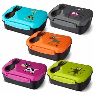 Brotdose mit Spork und Kühlpack - N'ice Box für Kinder - Auslaufsicher (0,6 L)