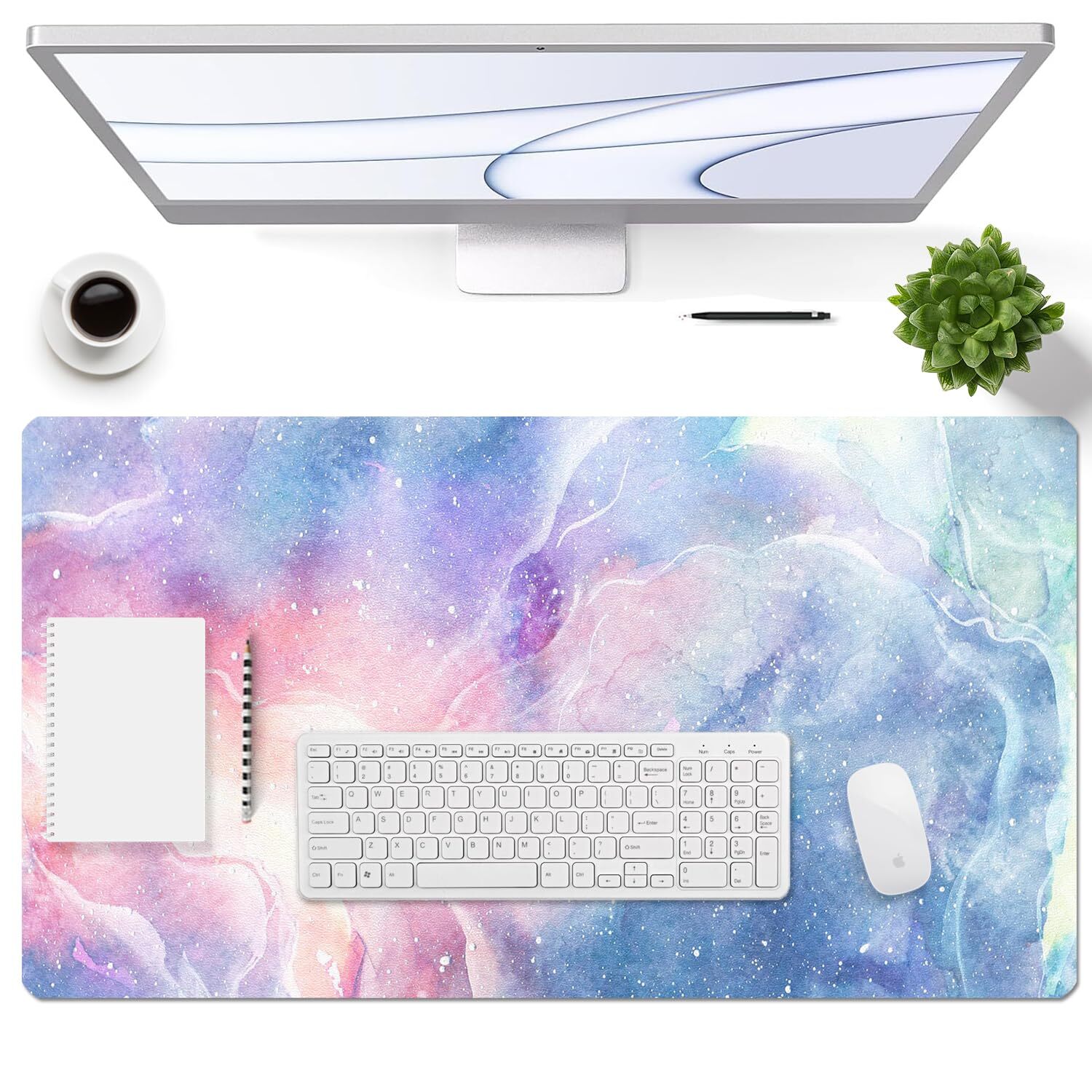 Large Mouse Pad Desk Mat for Desktop Dual Side PU Leather Waterproof Gaming M...