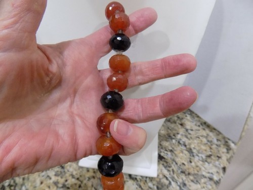 Barse Natural Carnelia Onyx 8" Toggle Bracelet .925 Sterling Amazing Stones - Picture 5 of 8