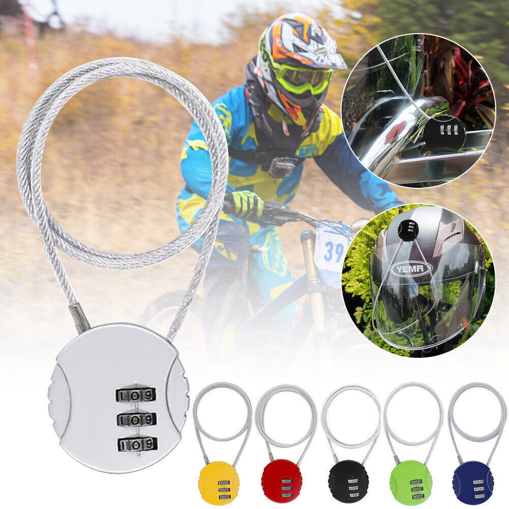 Steel Cable Bicycle Lock with 3 Digit Anti-Theft Combination Code