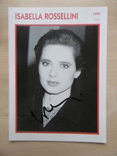 Isabella Rossellini Autogramm signed 13x18 cm Karte 