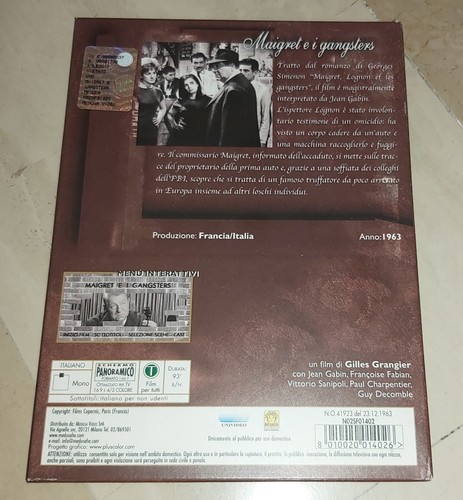 MAIGRET E I GANGSTERS DVD DIGIPACK + BOOKLET 1 EDIZIONE MEDUSA - Foto 2 di 4