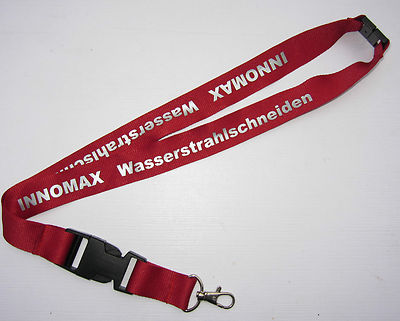 INNOMAX Wasserstrahlschneiden Schlüsselband Lanyard NEU (A44)