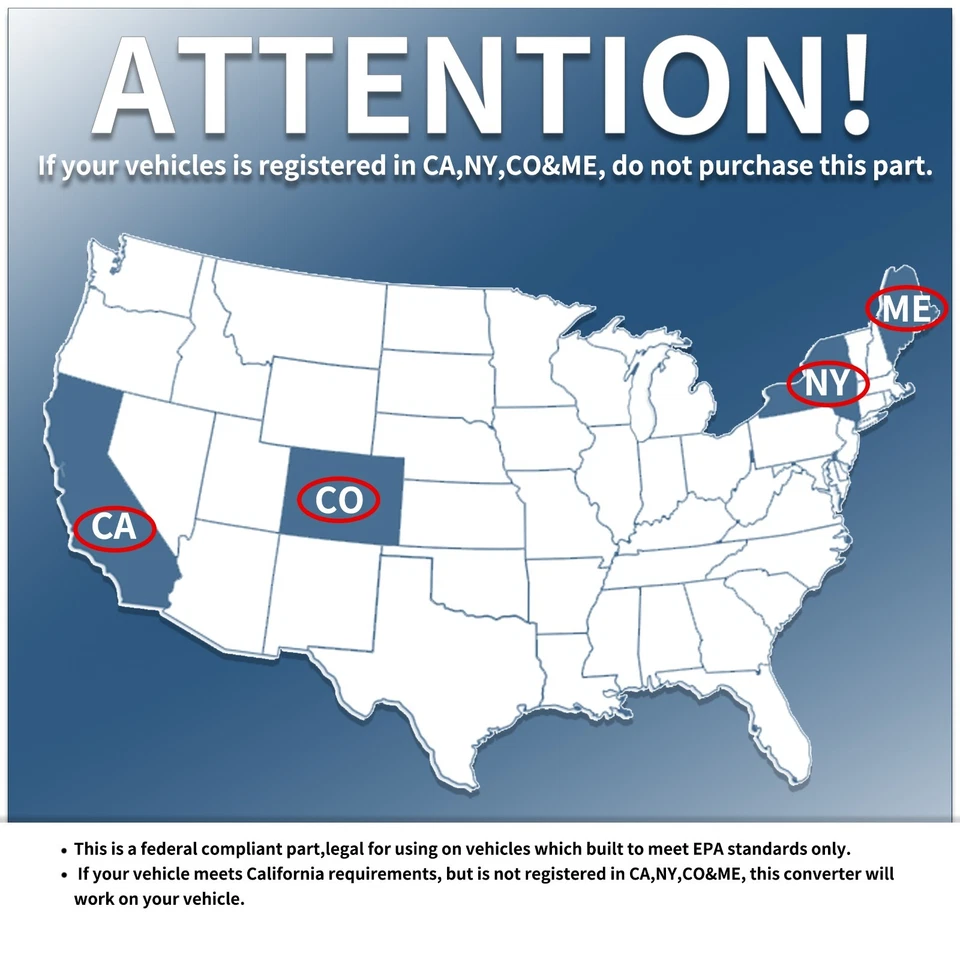 Catalytic Converter for 00-06 Chevrolet Suburban GMC Tahoe 4.8/5.3L EPA Foto 4 de 4