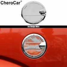 Chrome Door Fuel Tank Gas Cap Cover Trim for 2007-2012 Dodge Nitro Accessories
