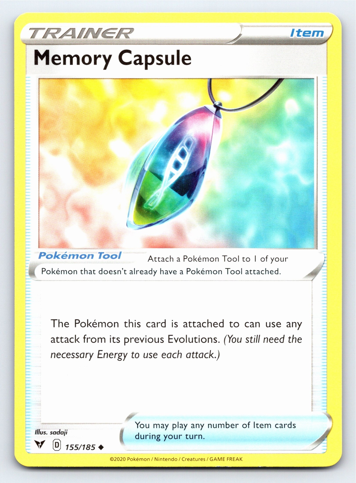 Memory Capsule 155/185 Uncommon Vivid Voltage Pokemon Card - NM Near Mint