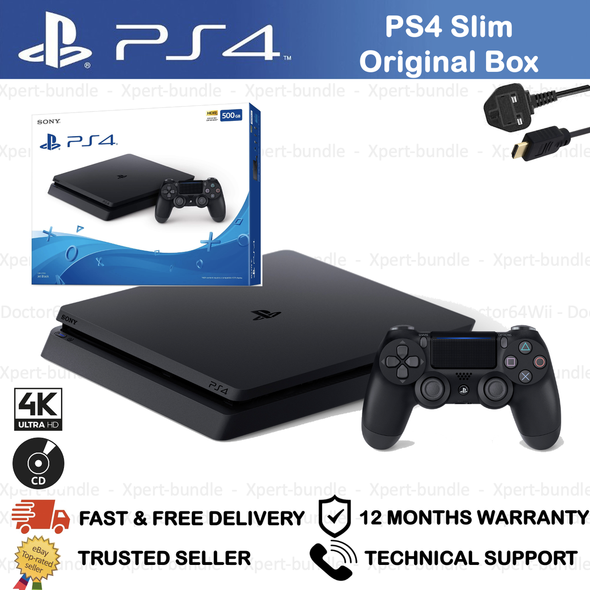 SONY PLAYSTATION 4 SLIM PS4 - CHOOSE YOUR BUNDLE - 500GB