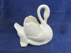 Vintage Red Wing Pottery Swan Planter #444 Matte Finish White Cream MCM Pottery