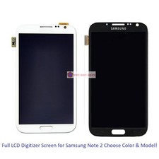 Schermo digitalizzatore LCD completo display parte di ricambio per Samsung Galaxy Note 2 II