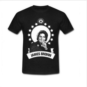 New james brown funk logo Men/'s Black T-Shirt Size S-3XL