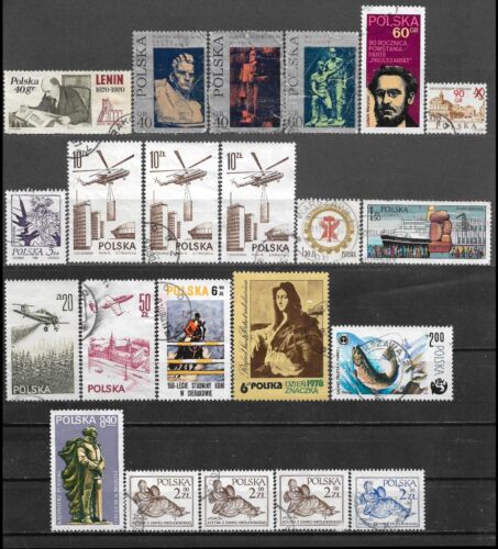 1970-1979 POLAND Lot of 22 Used Stamps MICHEL CV €4.00