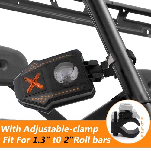 Rearview Side Mirrors w/Amber Turn Signals for Can-Am Maverick X3 1.85" Roll Bar - Bild 9 von 24
