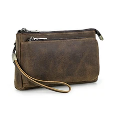 Clutch Bag Large Capacity Multi-functional Phone Accessories Organizer Leather