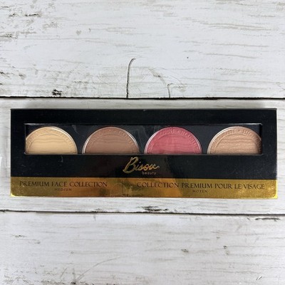 NEW Bisou Beauty Premium Face Collection Contour Blush Highlight Palette Medium