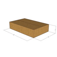 25 19x12x4 Kraft Brown Corrugated Shipping Boxes 32 ECT Single-Wall New
