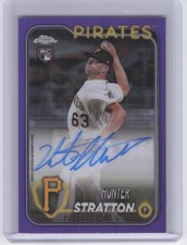 2024 Topps Chrome #RA-HS Hunter Stratton Rookie Autographs Purple Refractor /250