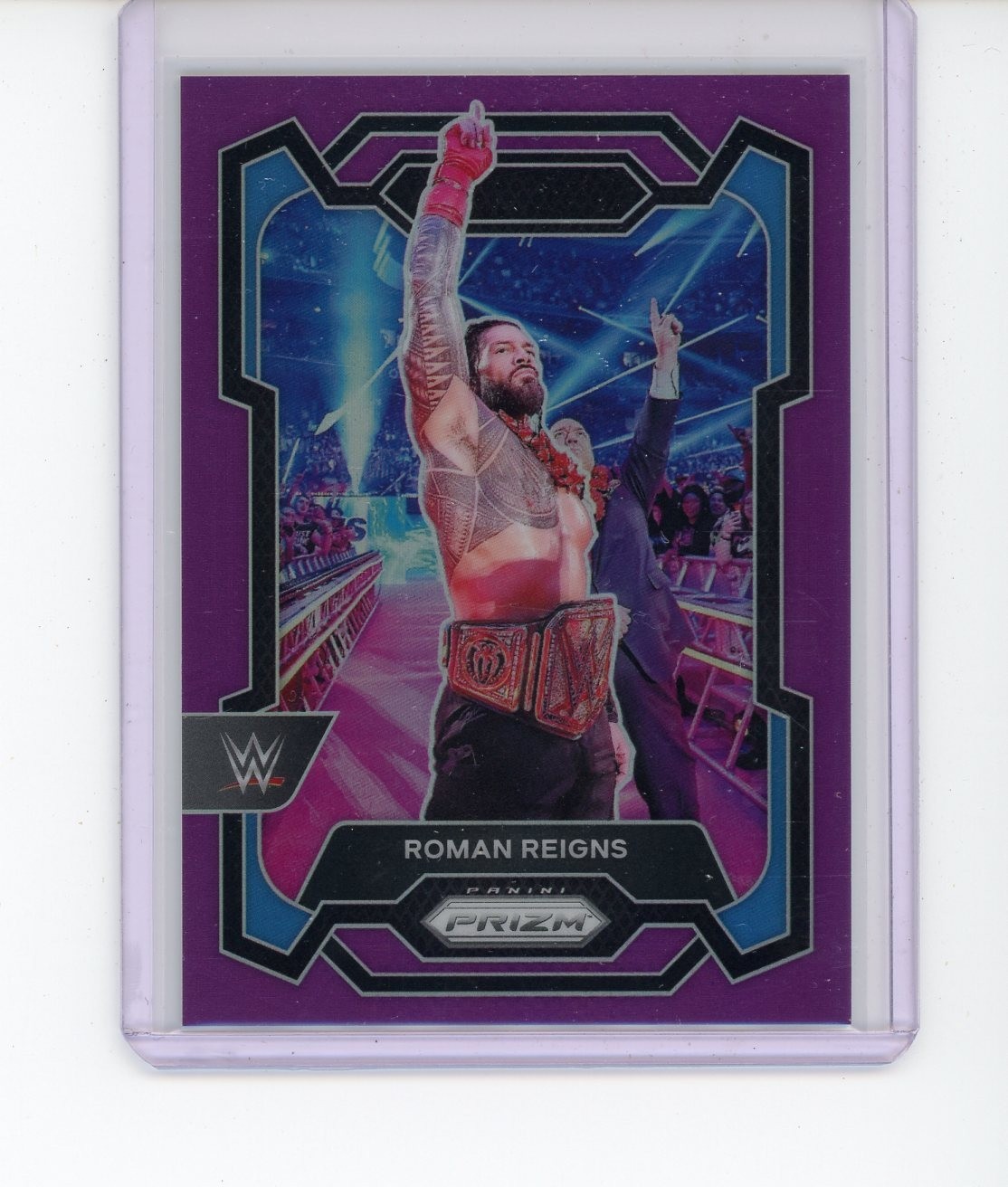 2024 PANINI PRIZM WWE WRESTLING PURPLE PRIZM ROMAN REIGNS /149