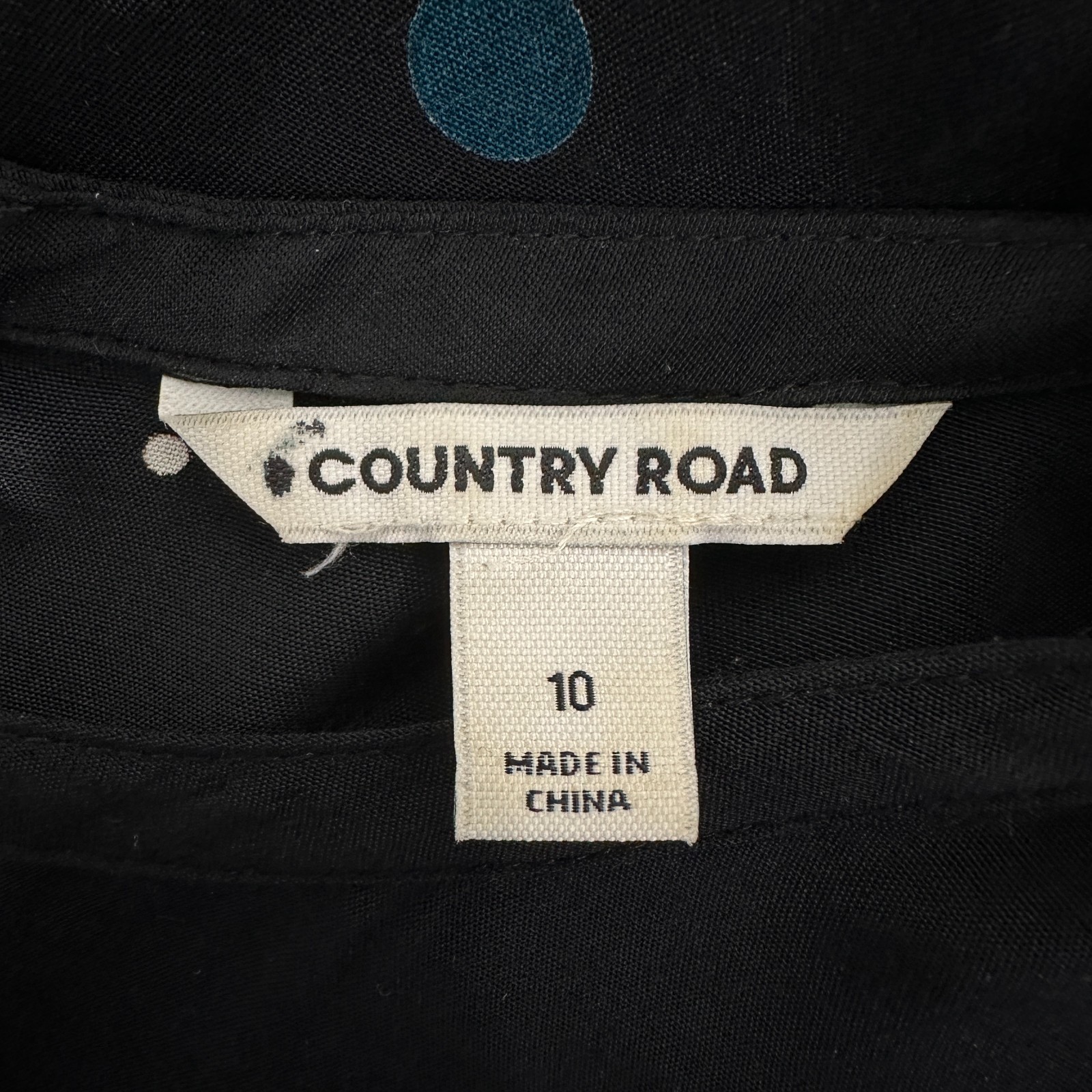 Country Road Dress Women AU 10 Black Knee Length V Neck Long Sleeve Viscose image 3