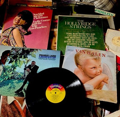 Lot of 50 Vintage Vinyl Records Variety of Genres All with Original Sleeves