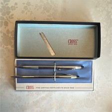 Cross Steel Pen  Pencil Set in Original Box