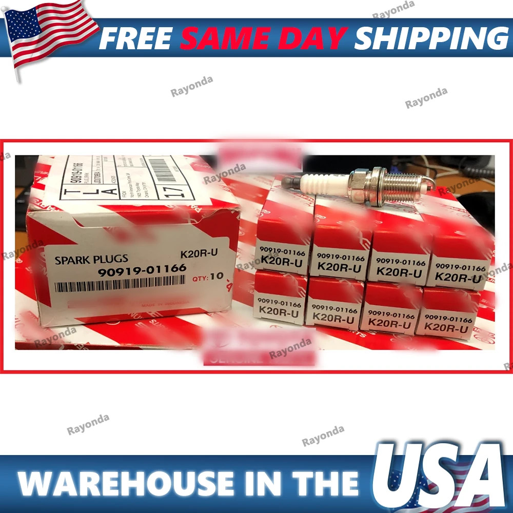 2001-2004 TOYOTA SEQUOIA 2000-2004 TUNDRA V8 SPARK PLUG SET OF 8 GEN 90919-01166