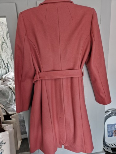 BNWT Ted Baker ROSE Dusky Pink Wool Cashmere Mid Belted Coat UK 10 TB 2 £325 - Picture 10 of 15