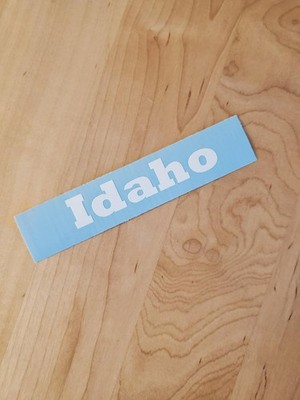 Idaho ID decals stickers vinyl (2) pair gloss WHITE 8'' FAST USA