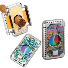 Galiner Tagliasigari Forbici a Ghigliottina di Lusso 2 Lame Cesoia Guscio Inox