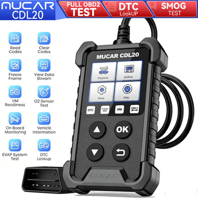 2025 MUCAR CDL20 Car OBD2 OBDII Fault Code Reader Engine Diagnostic Scanner Tool