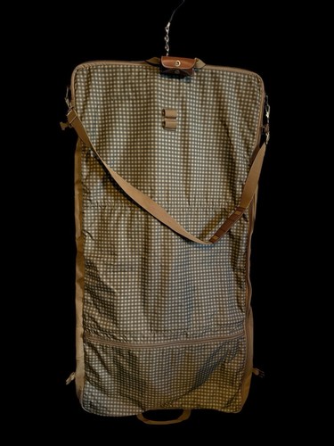 VTG 80s Atlantic Luggage Set Duffle, Garment & Carry-on Bag Canvas Faux Leather - Picture 11 of 18