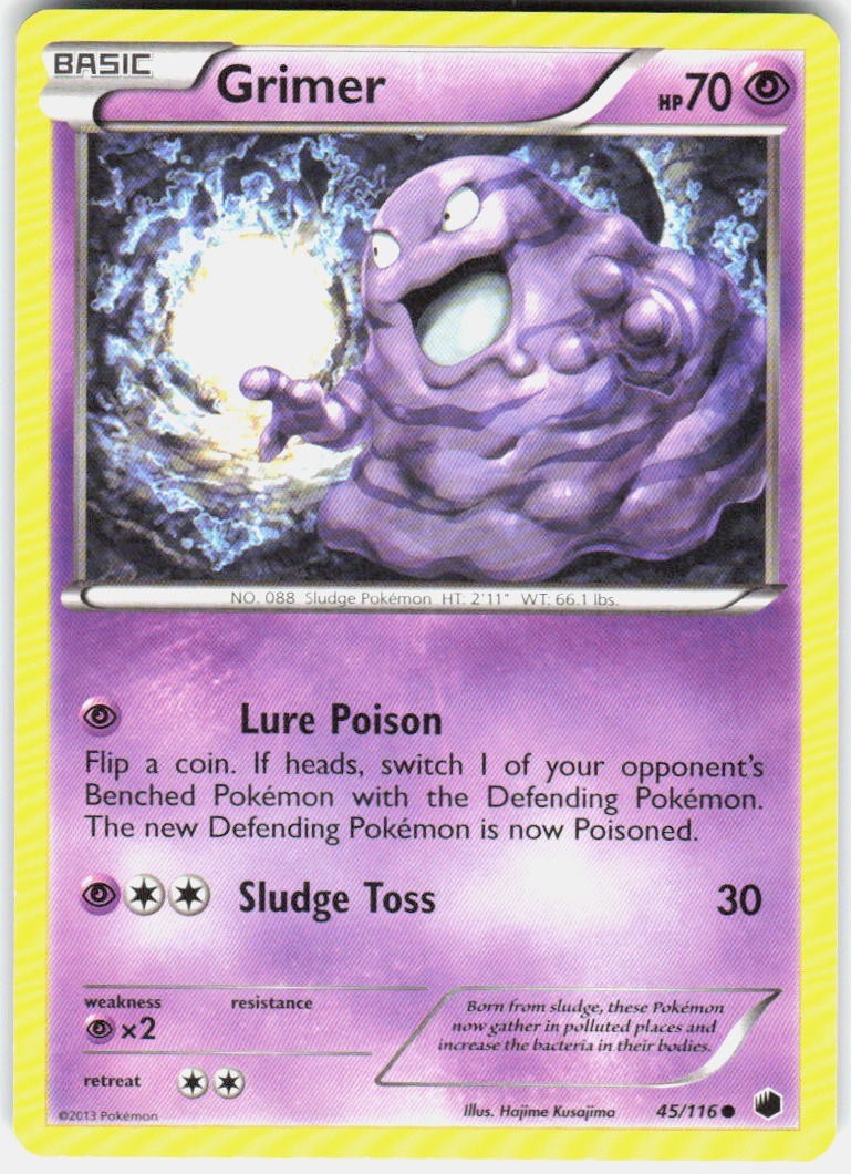Grimer 45/116 Common Plasma Freeze Pokemon EN LP