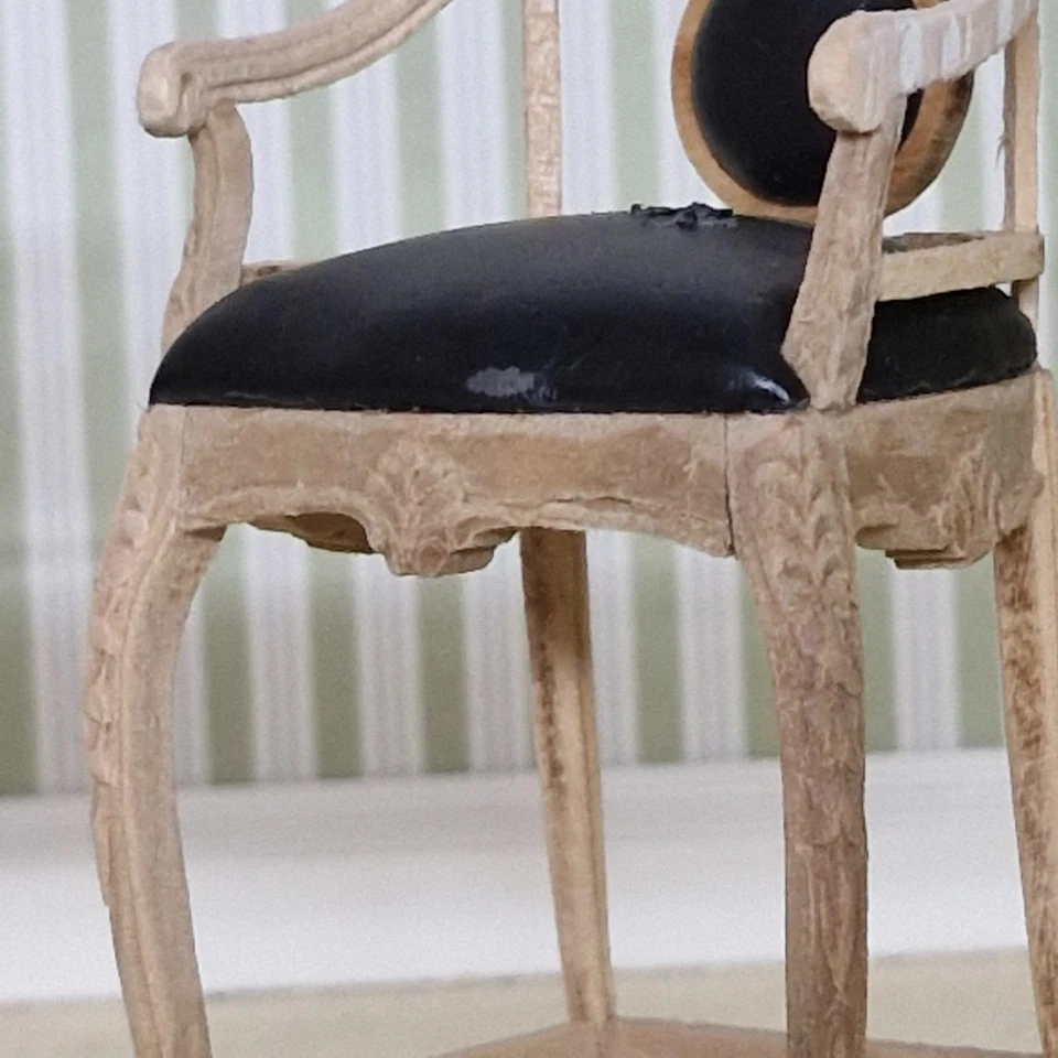 Escala 1:12, casa de muñecas, muebles, par de taburetes de bar de Bespaq QU10 Foto 2 de 4