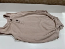 Quincy Mae Baby Boy Size 6-12 Months Tan Sleeveless One Piece Romper