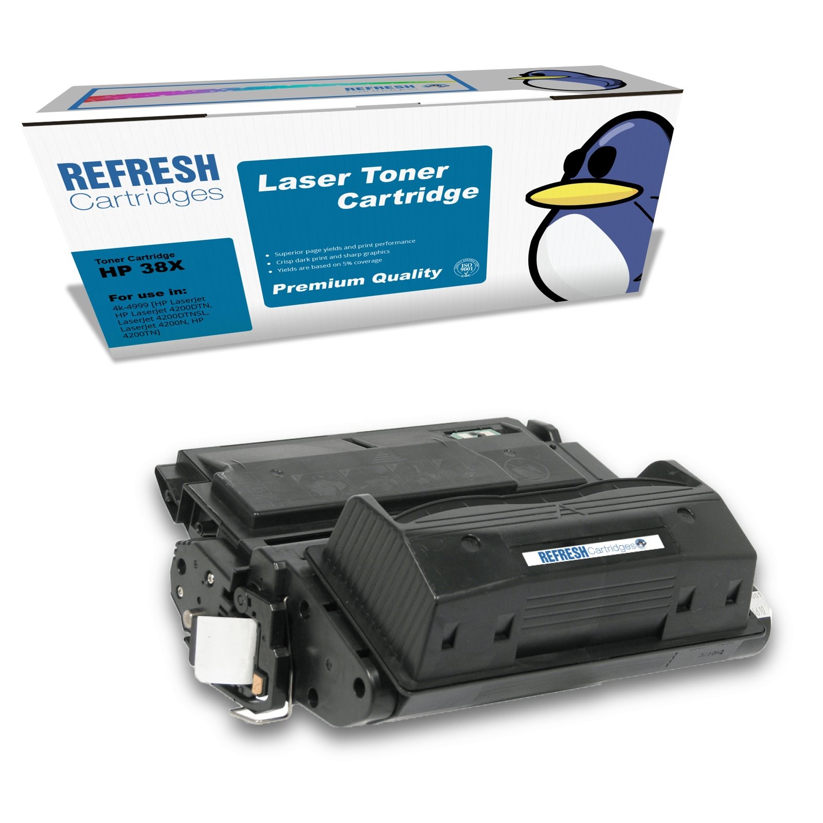 Refresh Cartridges Replacement Black Q1338X Toner Compatible With HP Printers