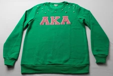 Ivy Storehouse Women's AKA Pearl Embellished Sweatshirt EJ3 Green Small