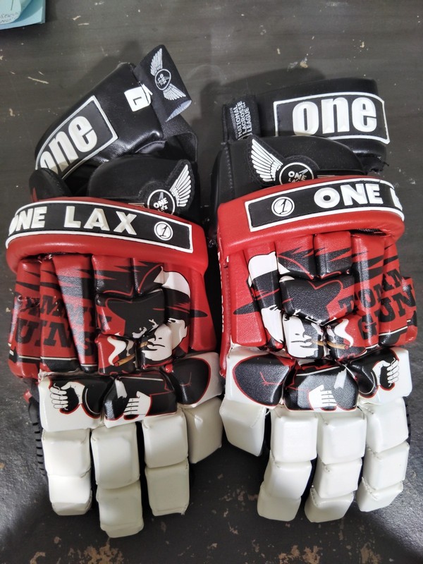 "One-of-a-Kind" Custom Made Box Lacrosse Gloves (NLL Official Gloves) BRAND NEW!