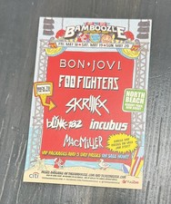 Bambozzle 2012 Music Festival Flyer Asbury Park NJ Bon Jovi Foo Fighers Blink