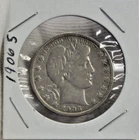 1906 S US Barber Silver Half 50c Fine (Cleaned)