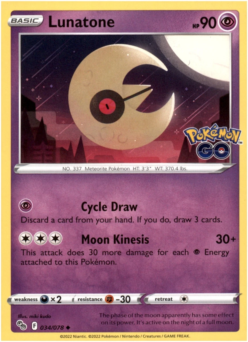 Lunatone Pokémon TCG Cards for sale | eBay