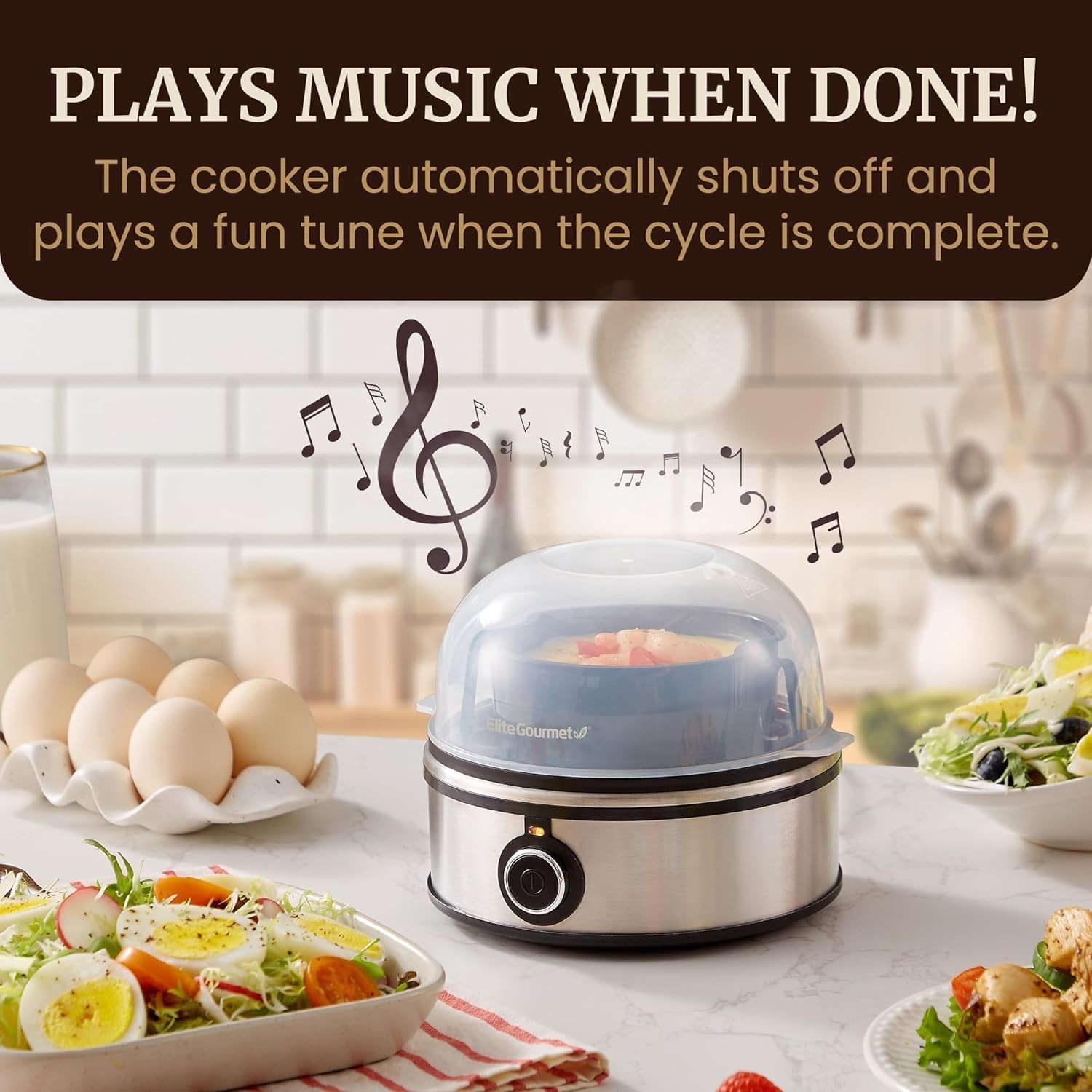 Stainless Steel Easy Egg Cooker: 7-Egg Capacity for Perfect Boiling & Poaching