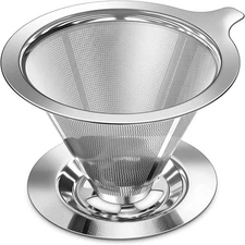 Pour Over Coffee Dripper, Slow Drip Paperless Filter, Over... 