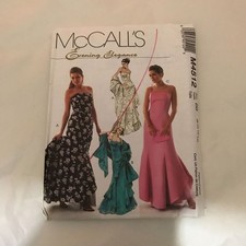 M4512 McCalls evening gown sewing pattern size 12-18