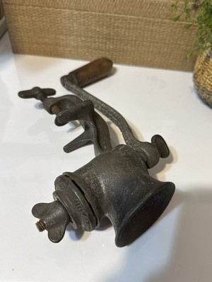 Antique LF&C Nut Butter Grinder Cast Iron Hand Crank New Britain Conn USA