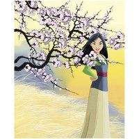 Komar Tapete - Disney Mulan Cherry Blossoms - 250 X 200 Cm