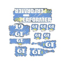 1988 GT BMX - PRO Performer decal set for Pink frame - on Chrome